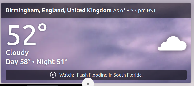 Birmingham weather page